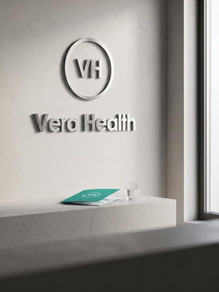Vera Health, identitatea pe care o produce acest șablon, aplicată
