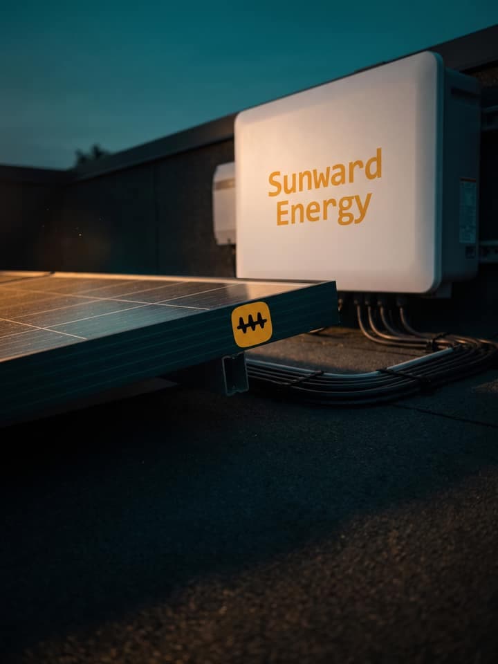 Sunward Energy, identitatea pe care o produce acest șablon, aplicată