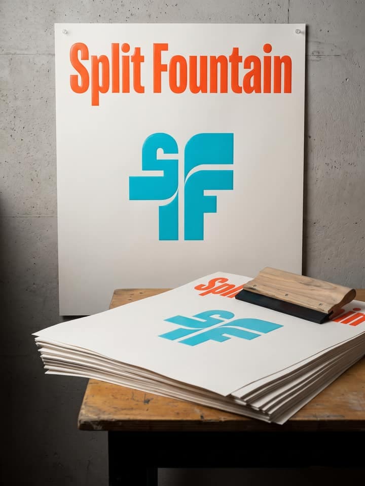 Split Fountain, identitatea pe care o produce acest șablon, aplicată
